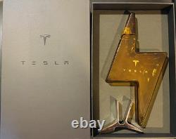 Tesla Decanter Tequila Stand & Box Limited Edition Empty Bottle No Alcohol MIB