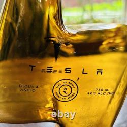 Tesla Lightning Tequila Glass Decanter & Stand Limited Edition Empty No Alcohol