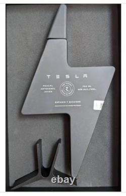 Tesla Mezcal Tequila hand blown glass collectible bottle. Limited edition RARE