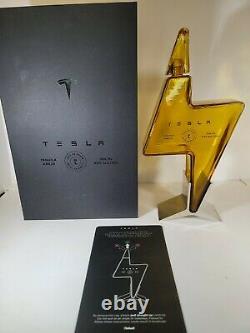 Tesla Tequila Bottle + Stand + Box Limited Empty Bottle No Alcohol