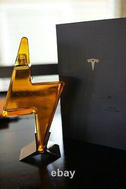 Tesla Tequila Bottle (empty) + Stand + Box