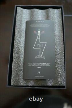 Tesla Tequila Bottle (empty) + Stand + Box