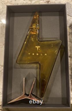Tesla Tequila Decanter EMPTY Bottle with Stand Box Limited Edition Collectible