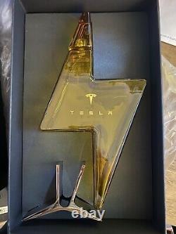 Tesla Tequila Decanter EMPTY with stand and box ELON MUSK collectible