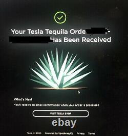 Tesla Tequila Empty Bottle & Bottle Stand Only. Collectors Item
