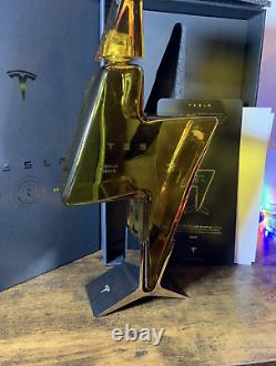 Tesla Tequila Empty Bottle + Stand + Box Limited Tequilla In Hand Fast Ship