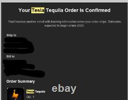 Tesla Tequila Empty Bottle & Stand-Collectors Item Confirmed Order LIMITED