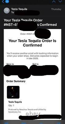 Tesla Tequila Empty Bottle & Stand Empty pre-Sale NO LIQUID