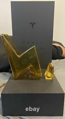 Tesla Tequila Empty Bottle, Stand, and Box IN HAND READY TO SHIP