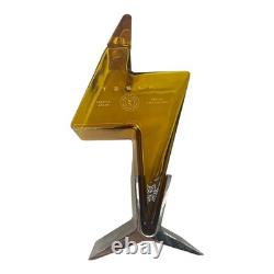 Tesla Tequila Empty Bottle with Metal Stand Original Lightning Bolt Design