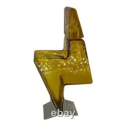 Tesla Tequila Empty Bottle with Metal Stand Original Lightning Bolt Design