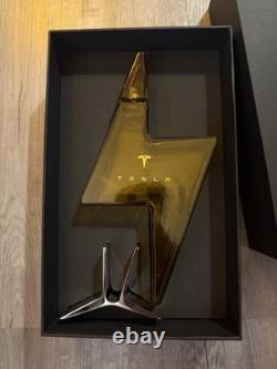 Tesla Tequila Lightning Empty Bottle with Stand Collectible NO ALCOHOL