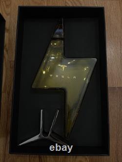 Tesla Tequila Lightning Empty Bottle with Stand Collectible NO ALCOHOL