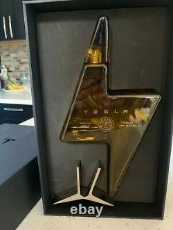 Tesla Tequila Limited Edition EMPTY Lightning Bottle with Box and Special Stand