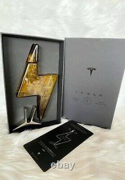Tesla Tequila Limited Edition Lightning Bottle, Lid, Box & Stand -Empty Tequilla
