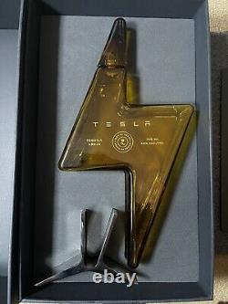 Tesla Tequila Ltd. Edition Lightning Bottle, Lid, Box & Stand Empty, No Liquor