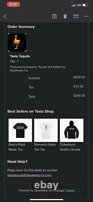 Tesla Tequila + Stand + Box Empty Bottle No Alcohol Pre-Order