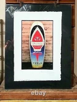 Tesla Tequila, Surfboard, Limited Edition Print, Hand Signed Fairchild Paris