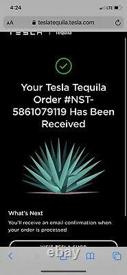 Tesla tequila bottle and stand (untouched) COLLECTORS ITEM