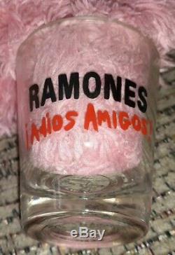 The Ramones ADIOS AMIGOS ALBUM Shotglass tequila bottle USA RADIO STATION PROMO