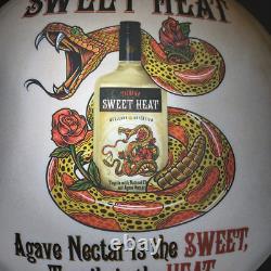 Tijuana SWEET HEAT Tequila Liquor Light Double-Sided Globe Snake 16x20 Bacardi