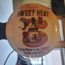Tijuana SWEET HEAT Tequila Liquor Light Double-Sided Globe Snake 16x20 Bacardi