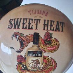 Tijuana SWEET HEAT Tequila Liquor Light Double-Sided Globe Snake 16x20 Bacardi