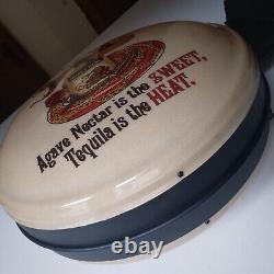 Tijuana SWEET HEAT Tequila Liquor Light Double-Sided Globe Snake 16x20 Bacardi