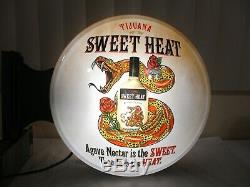 Tijuana Sweet Heat Tequila Agave Nectar Promo DOUBLE SIDED Wall Mount Light Sign