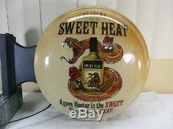 Tijuana Sweet Heat Tequila Agave Nectar Promo DOUBLE SIDED Wall Mount Light Sign
