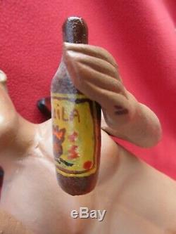 Tlaquepaque Ceramic Pablo Goche XL Nasty Naked Devil Holding Cigarette & Tequila