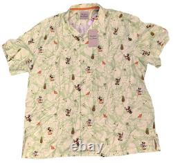 Tommy Bahama Disney Park Mickey Minnie Vacation Shirt 3XL XXXL Tequila Green NWT