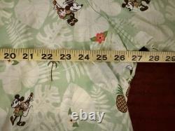 Tommy Bahama Disney Park Mickey Minnie Vacation Shirt 3XL XXXL Tequila Green NWT