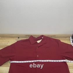 Tommy Bahama Men Tequila Mocking Parrot Silk Cotton Camp Shirt Syrah Medium New