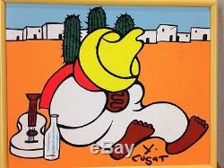 Too Much Tequila XAVIER CUGAT Oil Based O/B Framed Painting