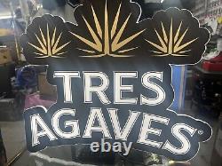 Tres Agaves Tequila Led Sign 20 X 17 In Cantina Bar Mexico
