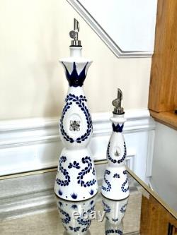 Two Oil Dispensers from Repurposed Clase Azul extremely rare 200ml & 750ml
