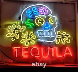 US Stock Tequila Tattoo Neon Sign 19x15 Lamp Home Bar Wall Decor Artwork Gift