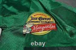 VINTAGE Jose Cuervo Shirt Large Green Football Jersey Soccer Tequila Margarita