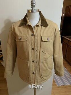 VTG 1970s Patagonia Range Wool Lined Canvas Jacket Tequila Gold RARE Mens M