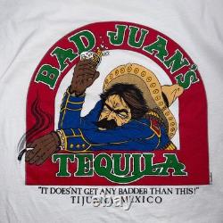 VTG 80s Bad Juans Tequila T Shirt Tijuana Mexico Funny Graphic Alcohol XL