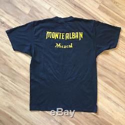 VTG 80s Monte Alban Mezcal Tequila Eat The Worm Axl Rose GNR T Shirt 50/50 XL