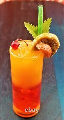 VTG Woo & Locke Tequila Sunrise Cocktail 3D Food Drink Refrigerator Magnet HTF