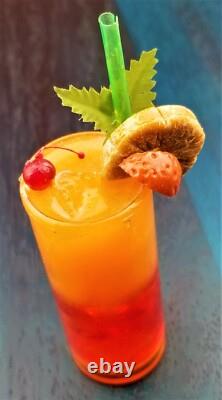 VTG Woo & Locke Tequila Sunrise Cocktail 3D Food Drink Refrigerator Magnet HTF