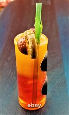 VTG Woo & Locke Tequila Sunrise Cocktail 3D Food Drink Refrigerator Magnet HTF