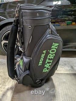 Very Nice RARE Club Glove Billboard Staff Bag Patron Tequila with Rain Hood Black