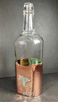 Very RareEarlyHector Aguilar 994 Copper & Sterling AgaveEncased Tequila Btl