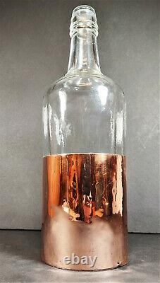 Very RareEarlyHector Aguilar 994 Copper & Sterling AgaveEncased Tequila Btl