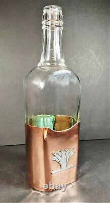 Very RareEarlyHector Aguilar 994 Copper & Sterling AgaveEncased Tequila Btl