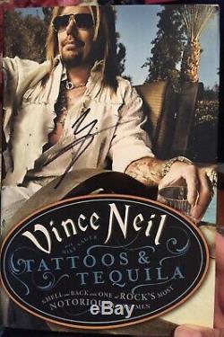 Vince Neil Tattoos and Tequila Signed Hardcover Book
